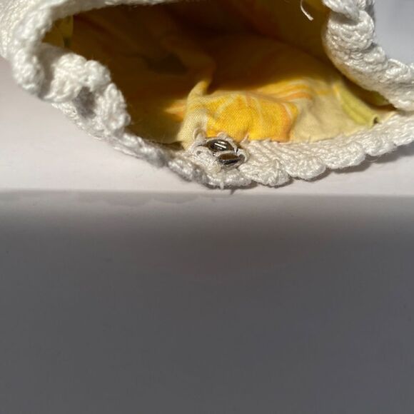 1367 Set of 3 Hand Crocheted Vintage White Cotton Lined Jewelry Bags - Picture 6 of 10